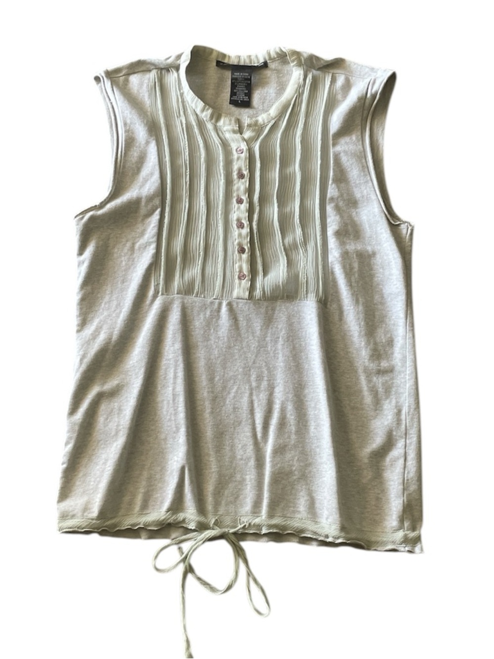 Le Jean De Marithe’+Francois Girbaud Y2K sleeveless cotton & silk blend top